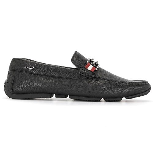 Bally logo-plaque leather loafers