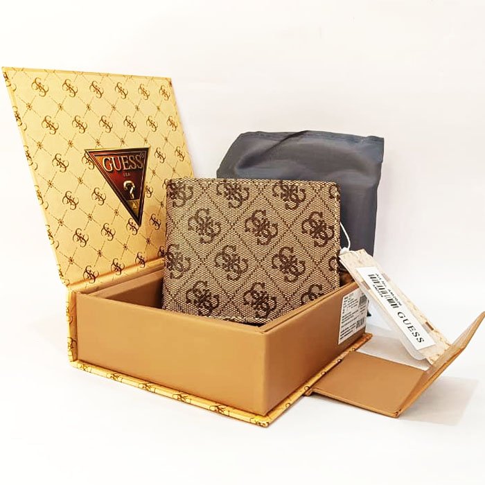 GUESS  Monogram Pattern Wallet with Gift Box