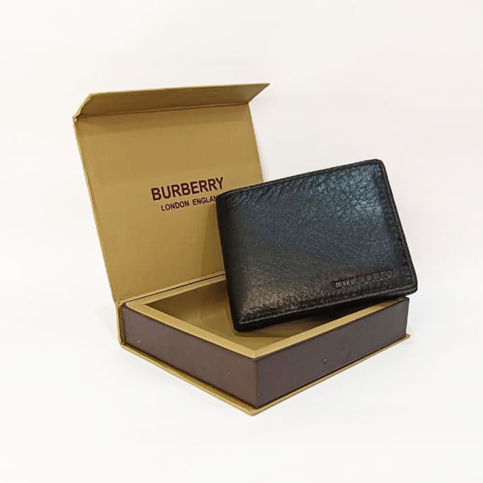 Burberry London England Black Leather Bi-Fold Wallet