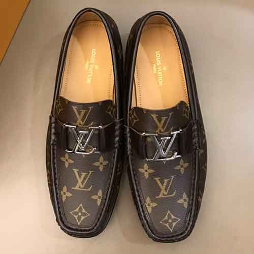 Louis Vuitton LV Men Hockenheim Moccasin Shoes Brown