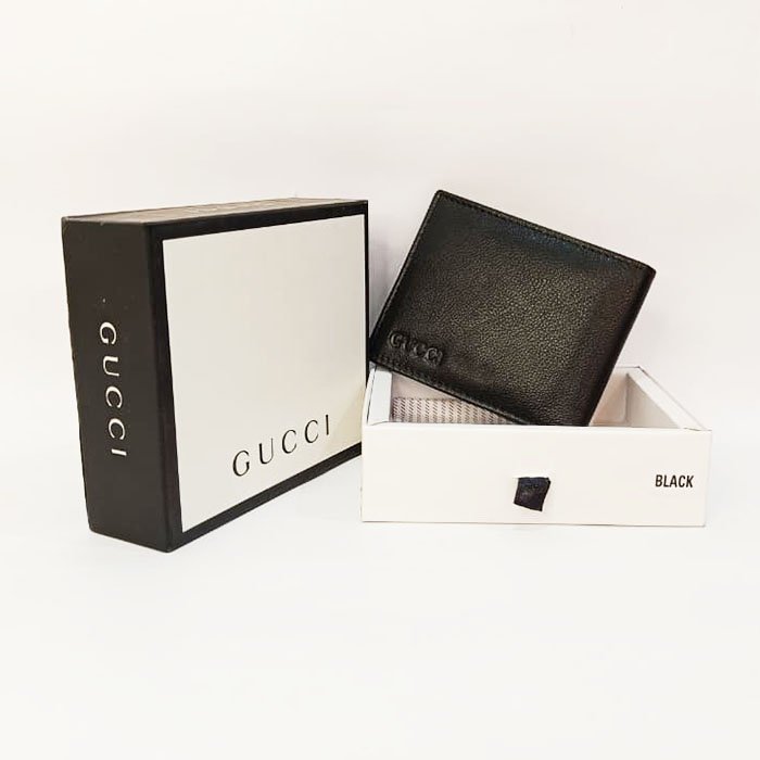 Gucci Black Leather Wallet with Gift Box