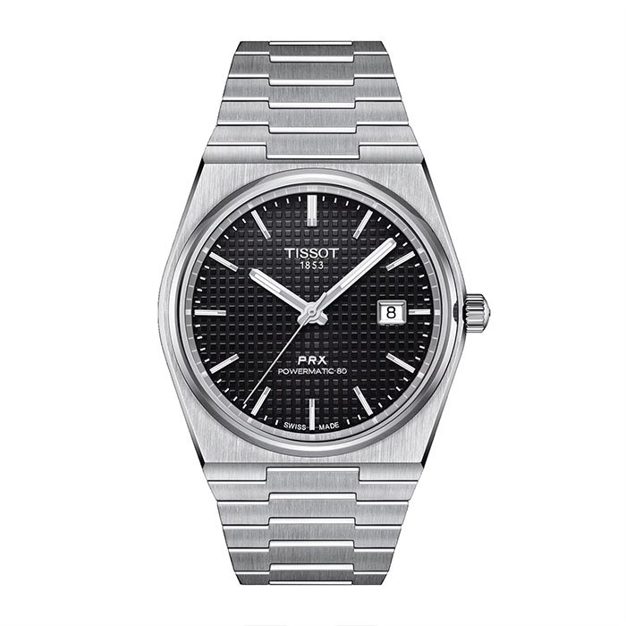 Tissot  Men Black PRX Powermatic 80 Swiss Automatic Analog Watch