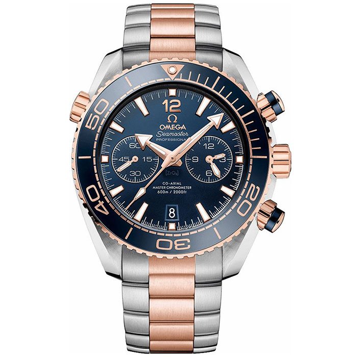 Omega Seamaster Planet Ocean 600M 45.5 mm, steel ? Sedna gold on steel Men Watch