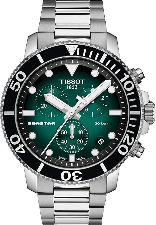 Tissot Seastar Chronograph Green Dial Men Watch