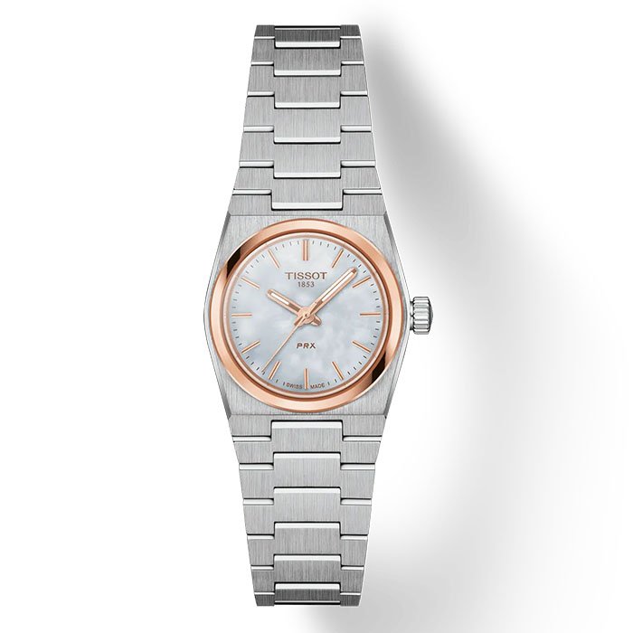 Tissot T-Classic PRX White Mother-Of-Pearl Dial Women 25mm
